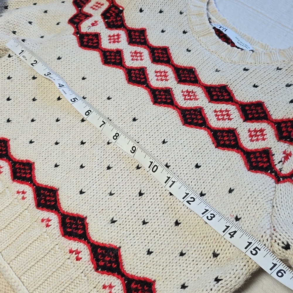 Zara Fair Isle Geometric Knit Sweater Women's Size Small - Picture 6 of 14